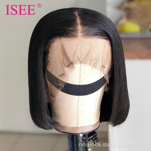 Wholesale Transparent HD Lace Front Bob Human Hair Lace Frontal Wigs For Black Women Brazilian Virgin Hair Full Lace Wig